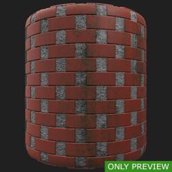 PBR Texture of Wall Bricks Dirty